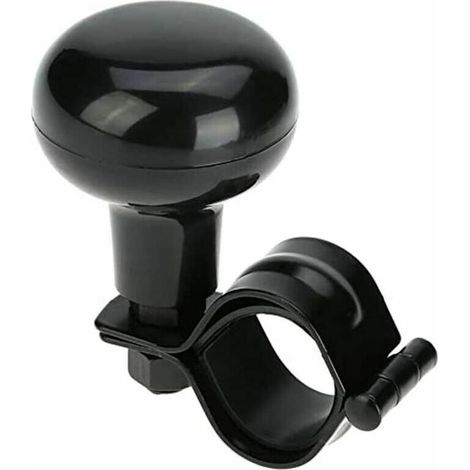 Bouton de Poignée Boule de Poignée de Direction, Boule de Bouton de Rotation de Volant, Boule de Véhicule de Bouton de Volant, Clip Universel, Convient Aux Novices, Noir (1/5)