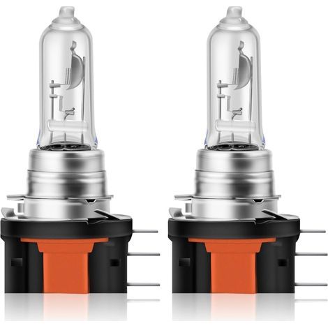 Lot de 2 ampoules halogènes H15 12V 15/55W pour phares, jaune 3000K, ampoules de remplacement ultra-lumineuses pour feux de croisement/route et antibrouillards, compatibles avec les phares halogènes a (1/5)