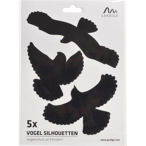 Vogelsilhouette schwarz 5-teilig (1/5)