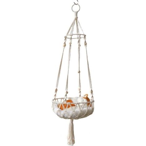 Hamac suspendu pour chat - Lit pour chat d'intérieur Nid de balanoire pour chat Cadeaux pour les amoureux des chats，Ne pas inclure le coussin, seulement la balançoire pour chat
