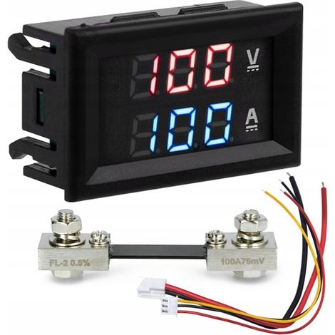 Voltmeter-Amperemeter-Panel, Gleichspannung 100 A, 100 V, Gleichstrommesser