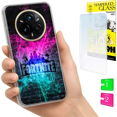 Custodia per Realme 14 Pro+ 5G / 14 Pro Plus 5G, cover posteriore + vetro 9H (1/5)