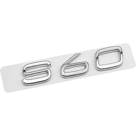 3D-ABS-Heckklappen-Schriftzug-Logo-Emblem-Aufkleber für Volvo S40, S60, S80, S90 – Styling-Zubehör – S60 silber