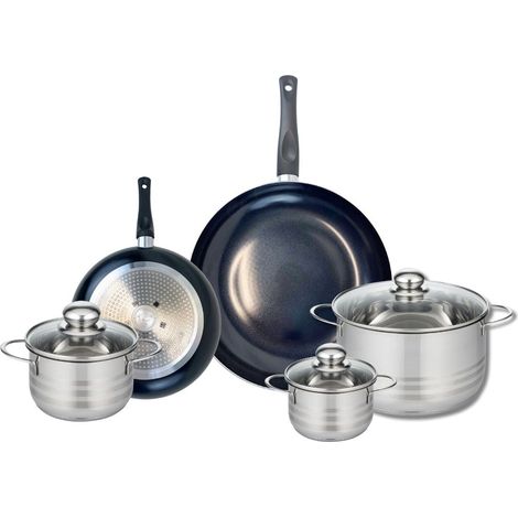 Ensemble de 2 Poêles de cuisson 20 et 28 cm et 3 faitouts 12, 14 et 20 cm Elo Prima Brillant (1/5)