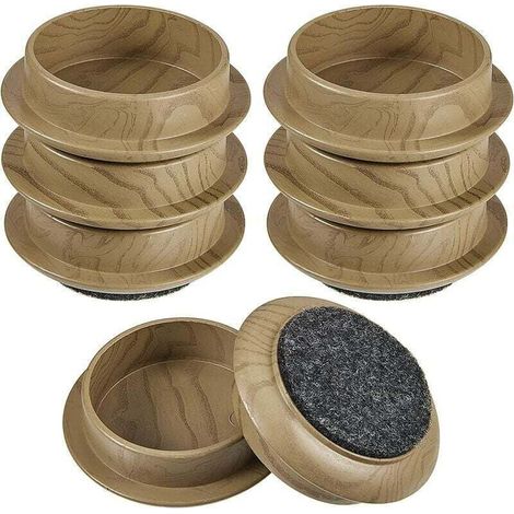 Lot de 8 patins en caoutchouc antidérapants pour roulettes de meubles protéger vos sols et empêcher les meubles de rouler (1/4)