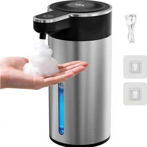 Seifenspender Automatischer Sensor 4 Stufen 400ml LCD Edelstahl (1/5)