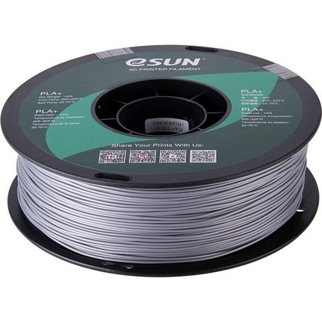eSUN PLA+ Filament 1.75mm 1000g Silver (1/4)