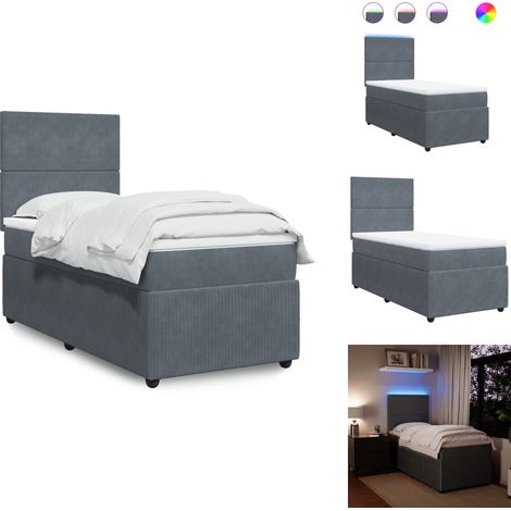 Sommier à lattes de lit avec matelas Gris foncé 100x200 cm - Sommier À Lattes De Lit - Sommiers À Lattes De Lit - Lit - Meuble De Chambre À Coucher (1/5)