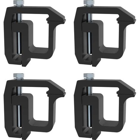 Morsetti di montaggio applicabili per coperture cassone di camion, coperture camper di ricambio per Chevy Silverado Sierra 1500 2500 3500, Dakota Ram 1500 2500 3500, F150 F250, Titan 4 pezzi (nero)