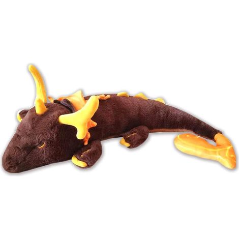 Coussin décoratif en peluche représentant un dragon de 71 cm (28 pouces), une adorable figurine de dragon en peluche. Idéal pour décorer un canapé ou une table. (1/3)