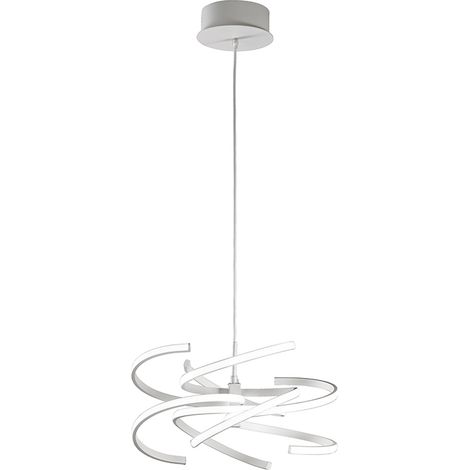 Suspension Led Moderne En Métal Blanc Mat 60W Dimmable Cct Avec Diffuseur En Silicone Design Élégant D.47 Cm - Perenz Éclairage Design Chic (1/2)