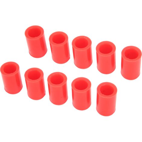 Bouchons silicone rouges 12mm x10 pour durite vide admission auto, embouts bouchage tube, capuchons d'extrémité, obturateurs flexible. (1/5)