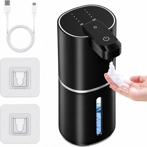 Distributeur de savon mousse automatique mural K1Pro noir étanche IPX5 k1pro noir réf 1041 10,3 × 8,3 × 20,3 cm 380 g – Livraison gratuite