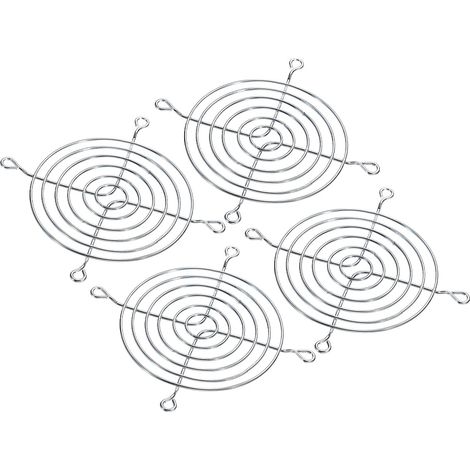 CCYKXA92mm Lüftergitter, 4er-Pack Metallgitter mit Schrauben für Lüfterabdeckung zum Selbstbau, Silber (1/5)