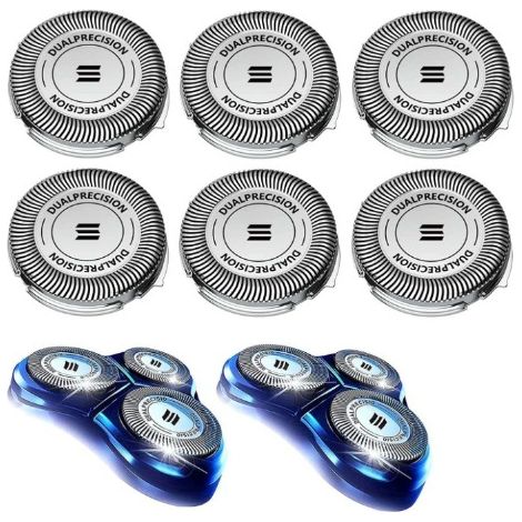 Têtes de rechange HQ8 pour rasoirs Philips Norelco, compatibles avec les rasoirs Philips Norelco Aquatec, nouvelles lames HQ8 améliorées, lot de 6 (1/5)