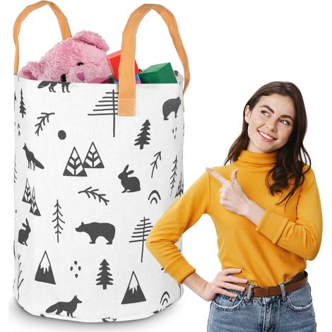 Toy basket nukido - white 883