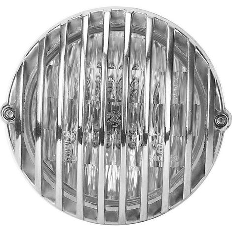 5,5 Zoll Vintage Motorradgrill-Scheinwerfer, praktisches Modifikationszubehör, Silber