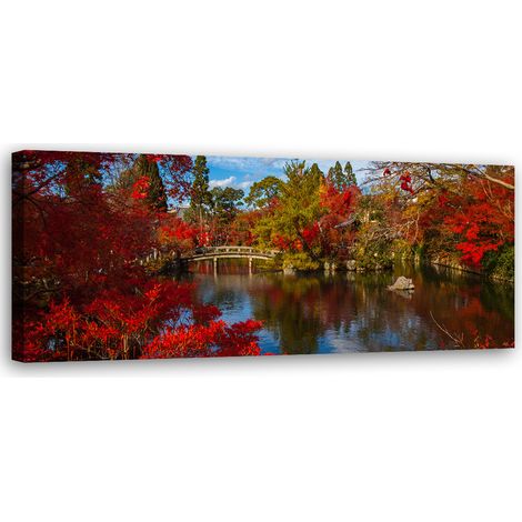 Tableau sur toile Jardin japonais nature 90x30 (1/5)