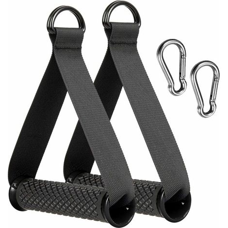 LAN BDD 2 manici per fascia resistente con robusti moschettoni, impugnatura per fascia di resistenza migliorata, attrezzatura fitness sostitutiva per pilates, yoga, allenatore di forza (1/5)