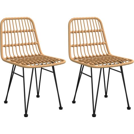 Maison Exclusive - Gartenstühle 2 Stk. 48x62x84 cm PE-Rattan