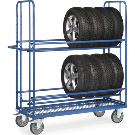 fetra Chariot à pneus 4596 - charge max. 400kg pneus TPE (1/3)