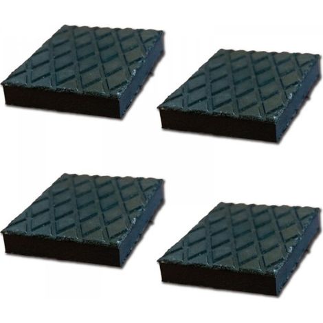 4 Pezzi Tamponi in Gomma per Ponti Sollevatori 140x110x20mm