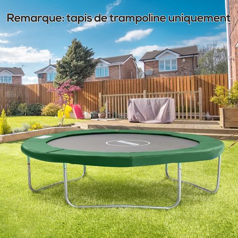 Coussin de protection pour trampoline de remplacement Ø 305 cm bâche à ressorts pour trampoline vert (1/5)