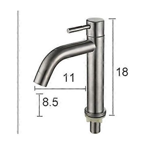 Robinet de lavabo avec mitigeur haut pour lavabo ou vasque, mitigeur réglable eau chaude/eau froide, laiton chromé (1/2)