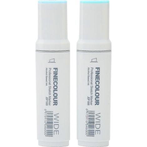 Lot de 2 marqueurs jumbo professionnels à séchage rapide et absorption d'encre uniforme, à pointe large et alcoolisée. (1/4)
