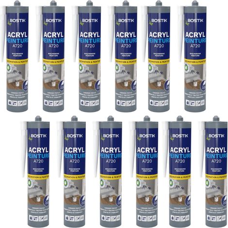 Sigillante acrilico per sigillatura bianco 310 ml (6 pz) - BOSTIK ACRYL-PEINTURE-BLCx6