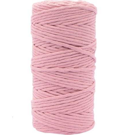 Corde Macramé - Vieux Rose - 3 mm x 100 m - 100% coton (1/5)