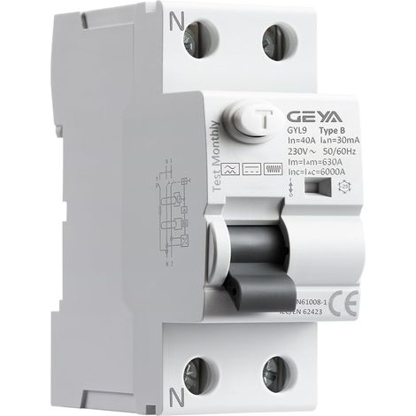 Interruttore differenziale elettromagnetico a corrente residua Interruttore di sicurezza(Type B-2P-40A-0.03A) (1/5)