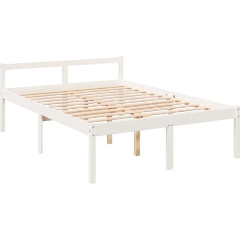 vidaXL Lit pour personne âgée sans matelas blanc 120x190 cm (1/5)