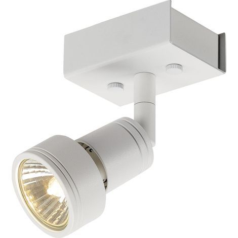 PURI 1 plafonnier blanc mat GU10 max 50W anneau déco inclus 147361 (1/5)