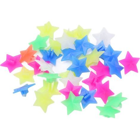 36 bunte Perlen für Kinderfahrradspeichen, 5-zackige Stern-Dekorationsaccessoires zur individuellen Gestaltung von Fahrrädern (1/5)