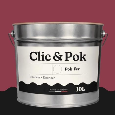 Peinture Fer Antirouille – Métal Extérieur Intérieur, Satinée, Protection Rouille - 10L - RAL 4002 - Violet rouge (1/4)