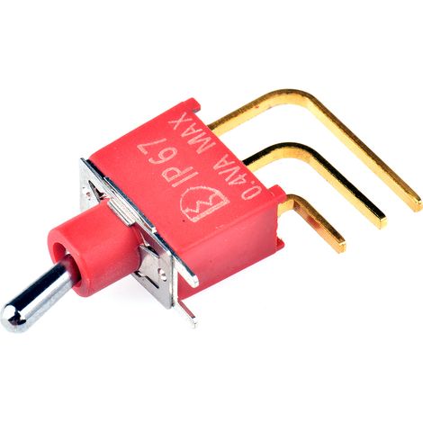 Interrupteur à levier RS PRO, Verrouillable, 1RT, 400 mA @ 20 V c.c. ( Prix pour 1 ) (1/2)