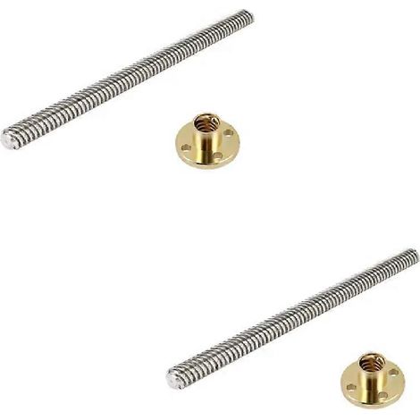 150 mm T8-Gewindespindel, hohe Präzision, 8 mm Steigung, 2 mm Steigung, für CNC-Fräser, reibungsloser und leiser Betrieb, langlebig, für 3D-Drucker (1/5)