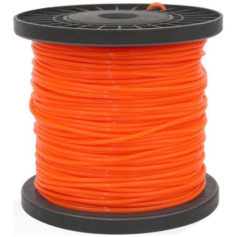 Fil de Coupe Herbe Robuste 2,4 mm x 100 m Ligne de débroussaillage Rond Bobine Nylon Corde pour débroussailleuse de Jardin, 0,095 \