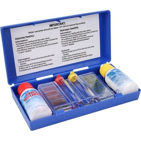 Kit d'analyse de la qualité de l'eau de Chlore pH Kit de testeur d'eau de Piscine A (1/5)