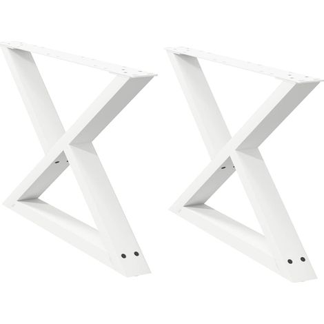 Maison Exclusive - Couchtischbeine 2 Stk. Weiß 70x(42-43,3) cm St