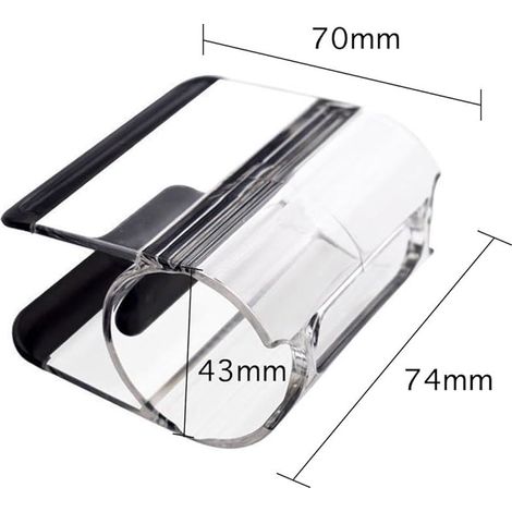 Lot de 2 supports de fixation compatibles avec Dyson V7, V8, V10 et V11 - Accessoires pour Dyson V7, V8, V10 et V11 - Transparent, JJ240320-10 (1/5)