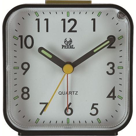 Réveil silencieux Pxcl, sans tic-tac, à piles, avec veilleuse, grand écran et fonction snooze, idéal pour la chambre ou le bureau. (1/3)