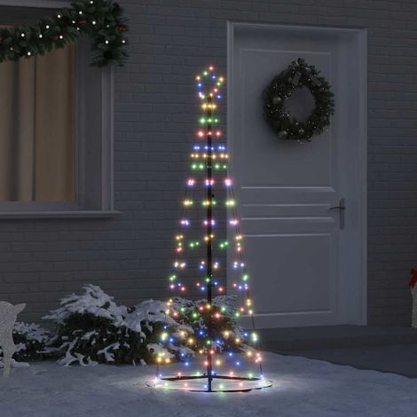 vidaXL Albero di Natale LED EKENAS 250 cm 390 LED Multicolore Acciaio (1/5)