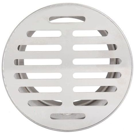 Drain de Plancher Rond Drain de Sol en Acier Inoxydable, de Plancher Extérieur Résistant à la Rouille pour la Cour Extérieure Utiliser Facile (110 mètres carrés). (1/5)