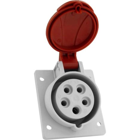 Prise encastrable oblique 16 A 400 V 5P IP54 CEE (1/5)