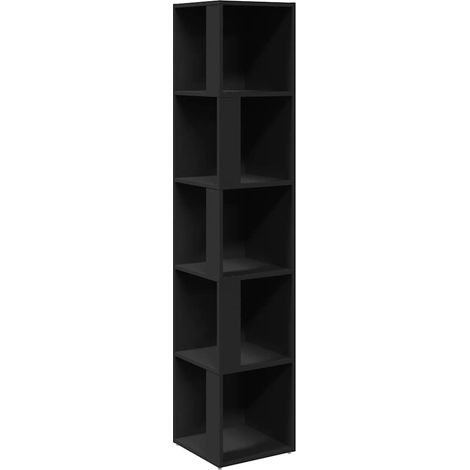 Maison Exclusive - Armoire d'angle Noir 33x33x164,5 cm Bois d'ingénierie (1/5)