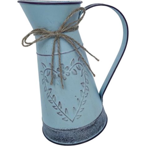 Grandi vasi rustici da fattoria per fiori, brocche per il latte - Blu