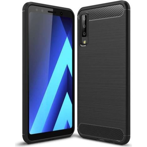 Coque - Samsung - Galaxy A7 2018 - TPU - Antichoc - Souple - Noir (1/4)
