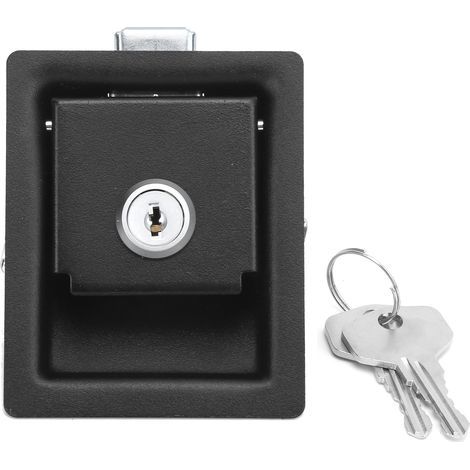 Serrure de porte de camping-car avec 2clés universelle pour camping-cars Armoires de distribution électrique Bote à outils de voiture (1/5)